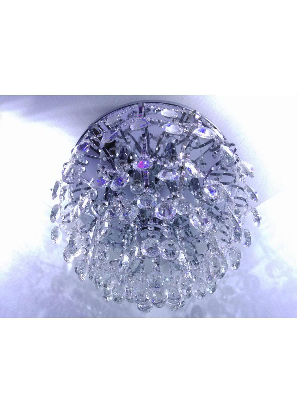 Люстра стельова кришталева з пультом 90020/10 Хром 45х60х60 см. Sunnysky (253122258)