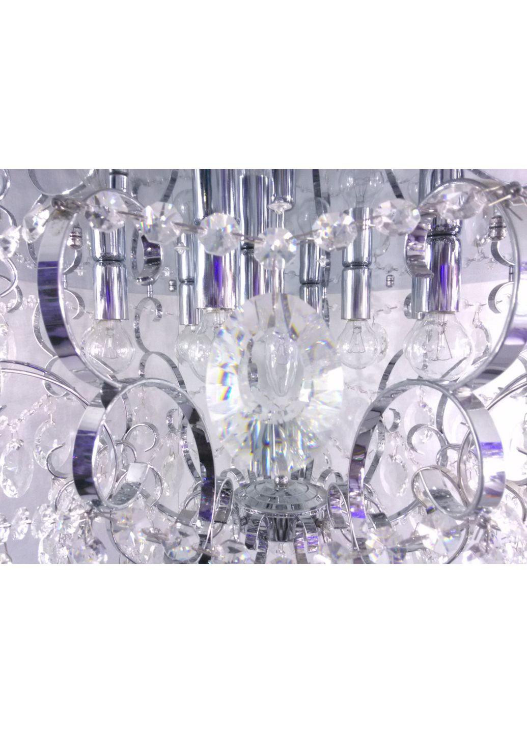 Люстра стельова кришталева з пультом 90020/10 Хром 45х60х60 см. Sunnysky (253122258)