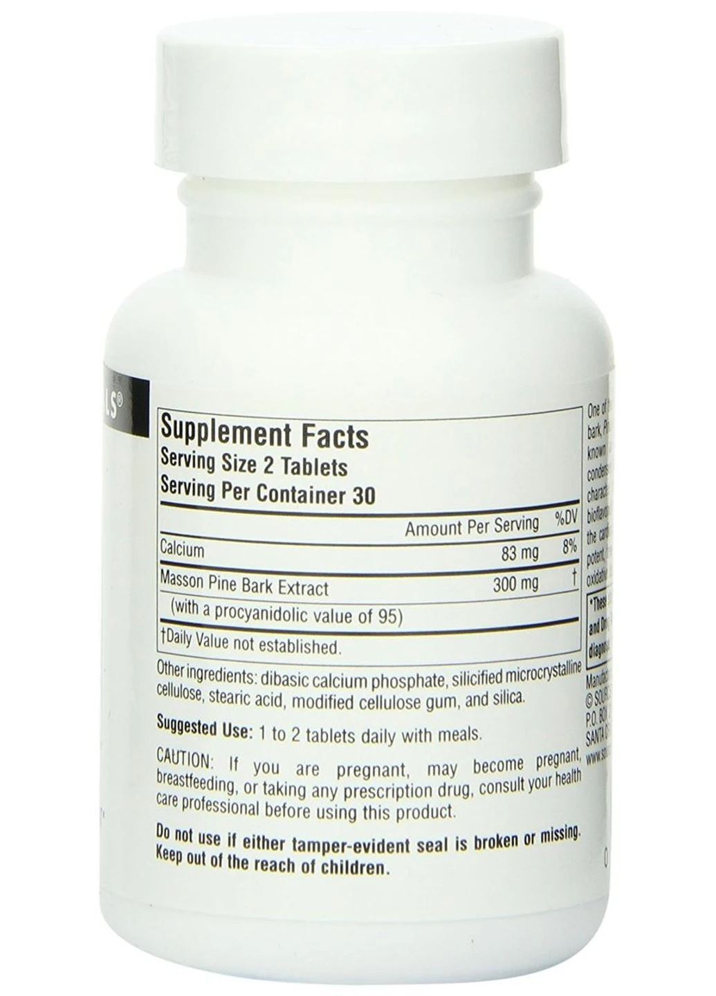 Экстракт Коры Сосны 150мг,, 30 таблеток Source Naturals (255410186)