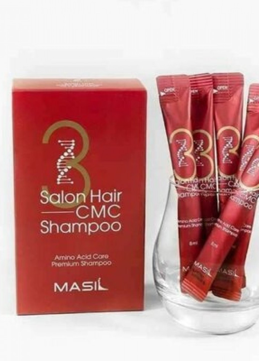 Восстанавливающий шампунь с аминокислотами глубоко увлажняет волосы, упковка - 20 шт по 8 мл MASIL (211470832)