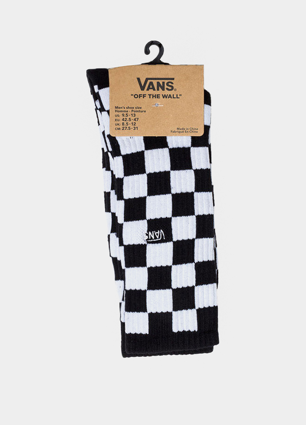 Чёрно-белых носки Vans клетка (327368819)