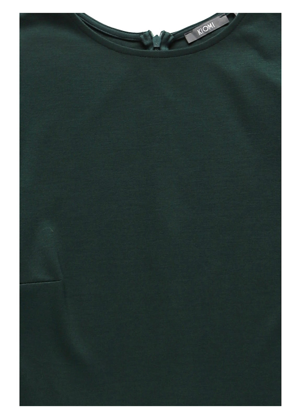 Темно-зеленое кэжуал платье клеш Kiomi однотонное