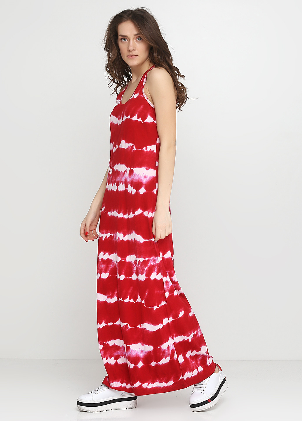 Червона кежуал сукня, сукня Ralph Lauren з абстрактним візерунком