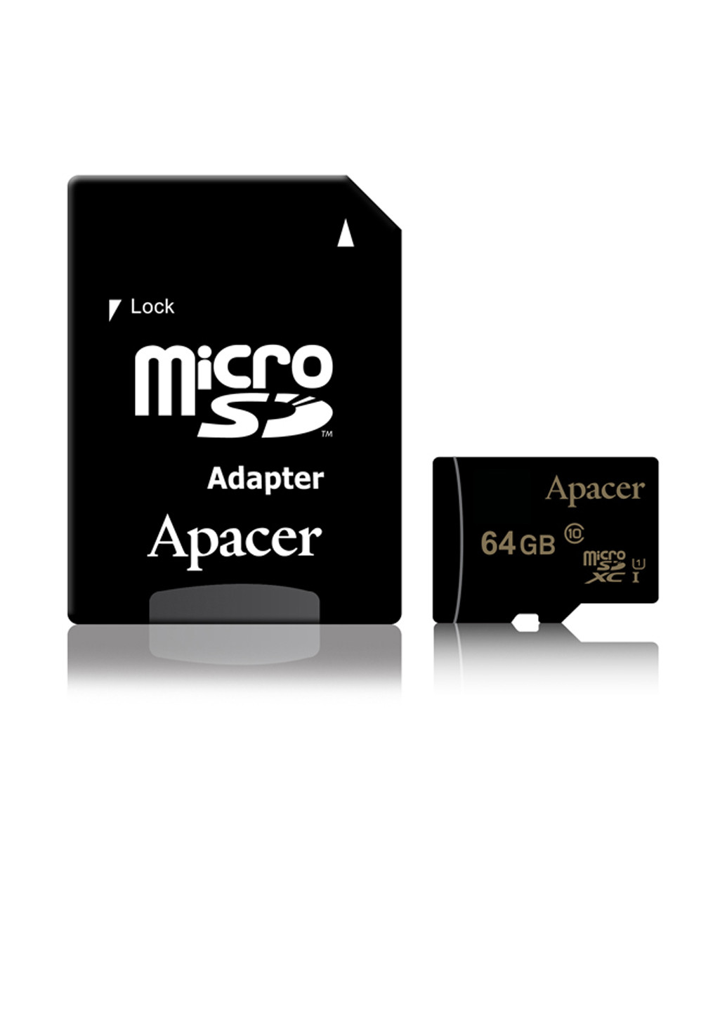 Карта пам'яті microSDXC 64GB C10 UHS-I + SD-adapter (AP64GMCSX10U1-R) Apacer карта памяти apacer microsdxc 64gb c10 uhs-i + sd-adapter (ap64gmcsx10u1-r) (135316903)