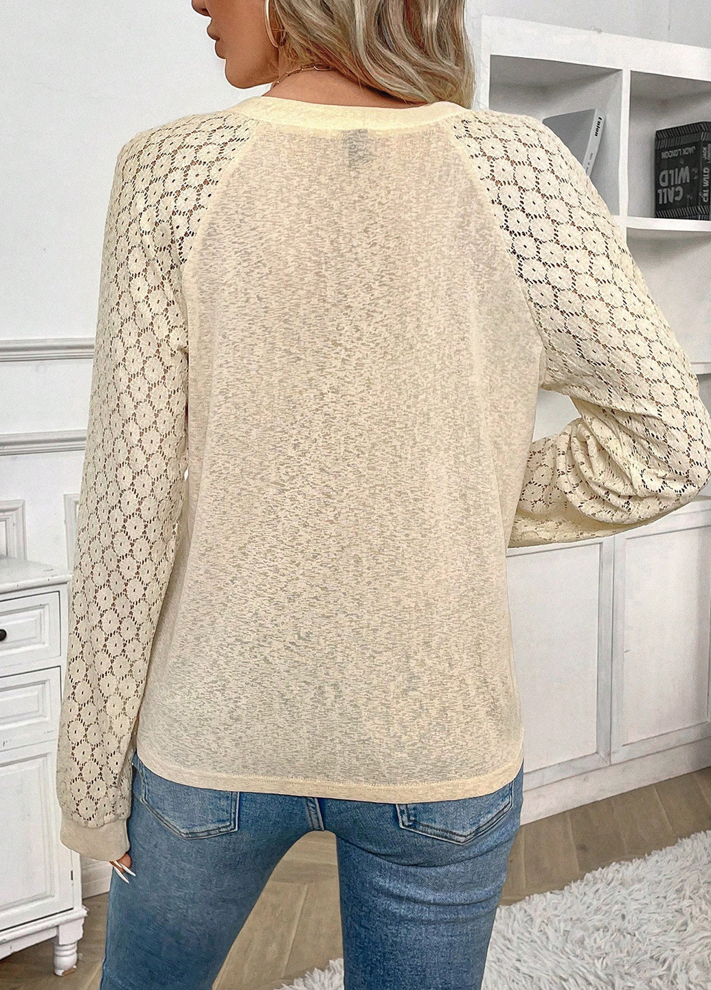 Светло-бежевая блуза SHEIN