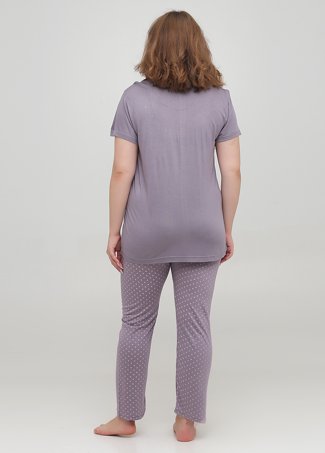 Сиреневая всесезон пижама (футболка, брюки) футболка + брюки Stil Moda