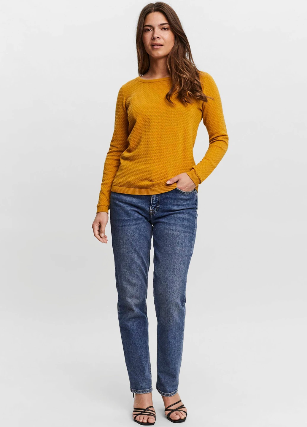 Гірчичний демісезонний светр Vero Moda