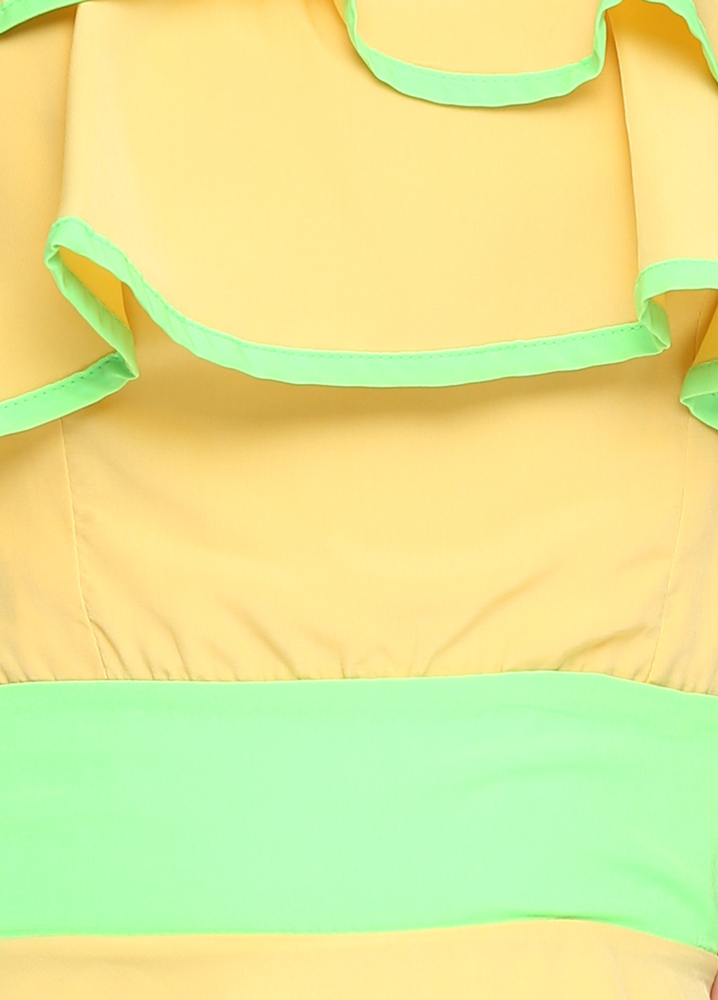 Желтое кэжуал платье а-силуэт Sassofono однотонное