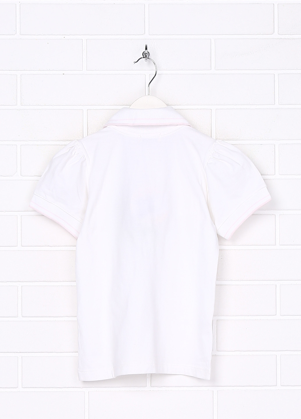 Белая детская футболка-поло для девочки Olive однотонная