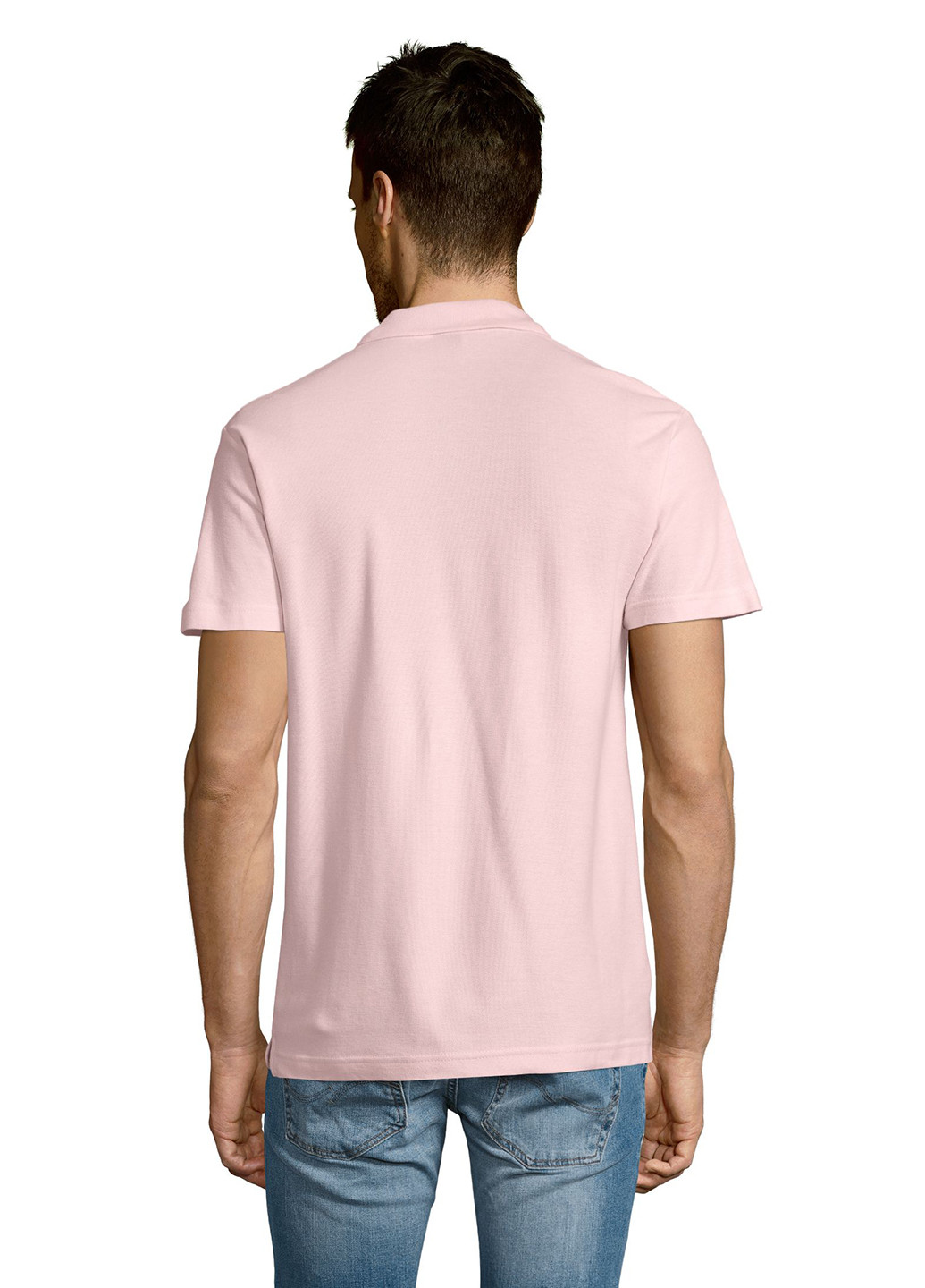 Розовая футболка-поло для мужчин Sol's однотонная