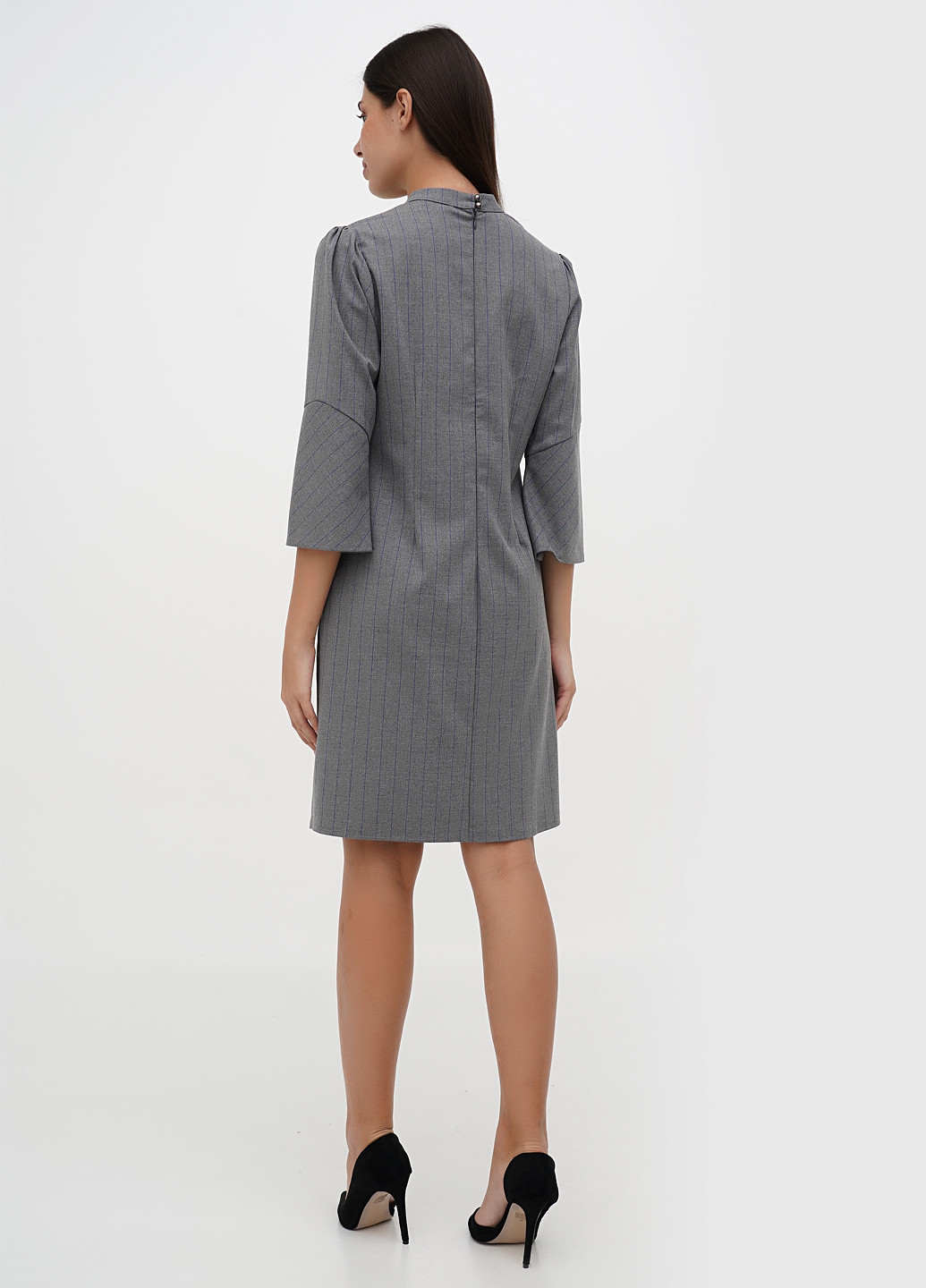 Сіра кежуал сукня Sassofono в смужку