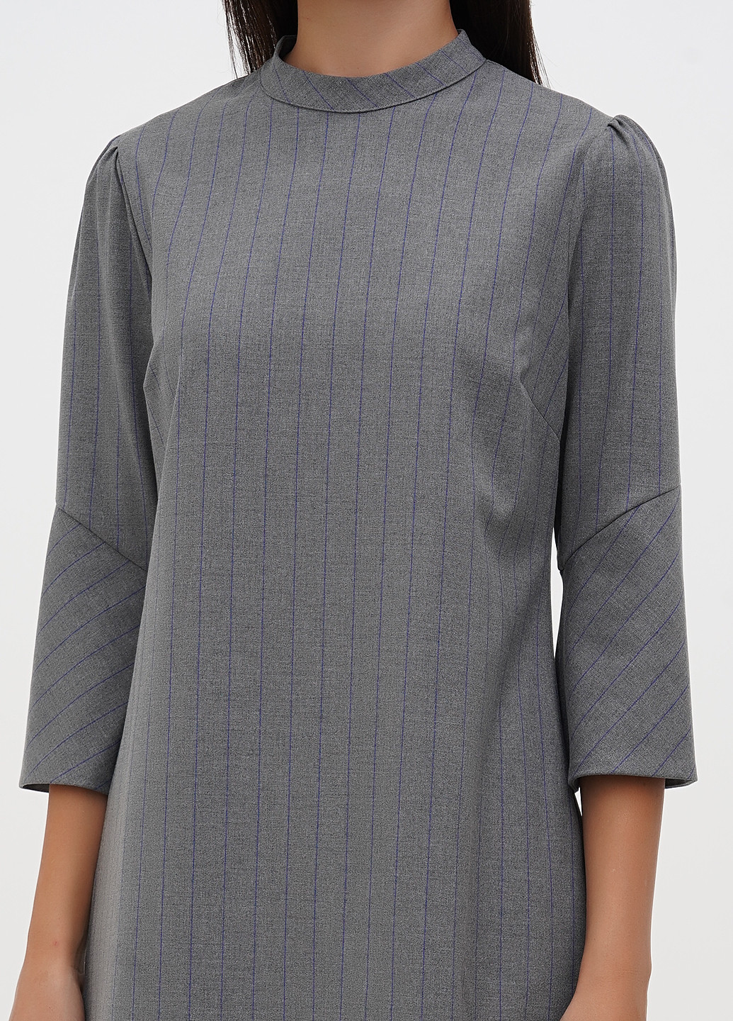 Сіра кежуал сукня Sassofono в смужку