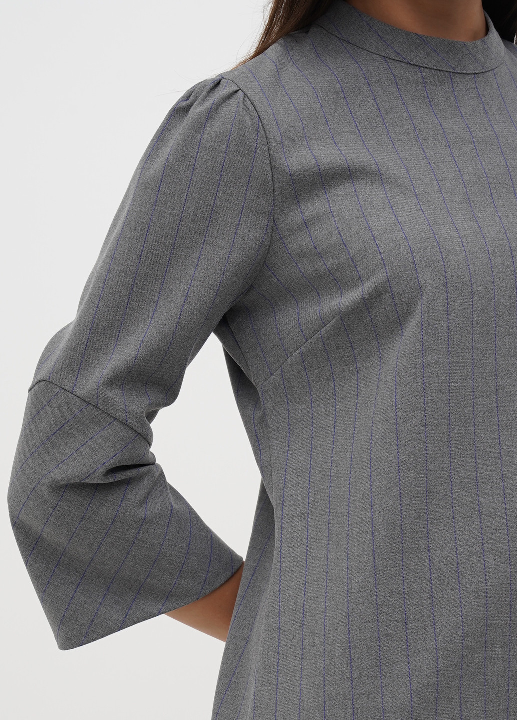 Сіра кежуал сукня Sassofono в смужку