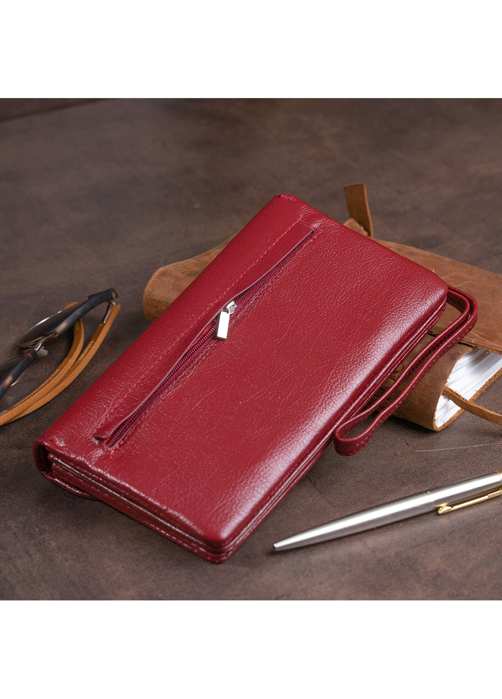 Жіночий шкіряний гаманець-клатч 19х9,5х2,5 см st leather (229460287)