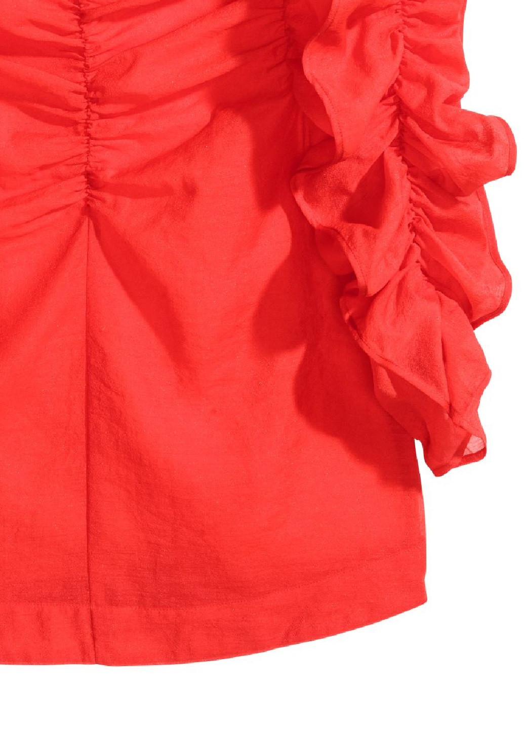 Красная летняя блузка из жоржета H&M