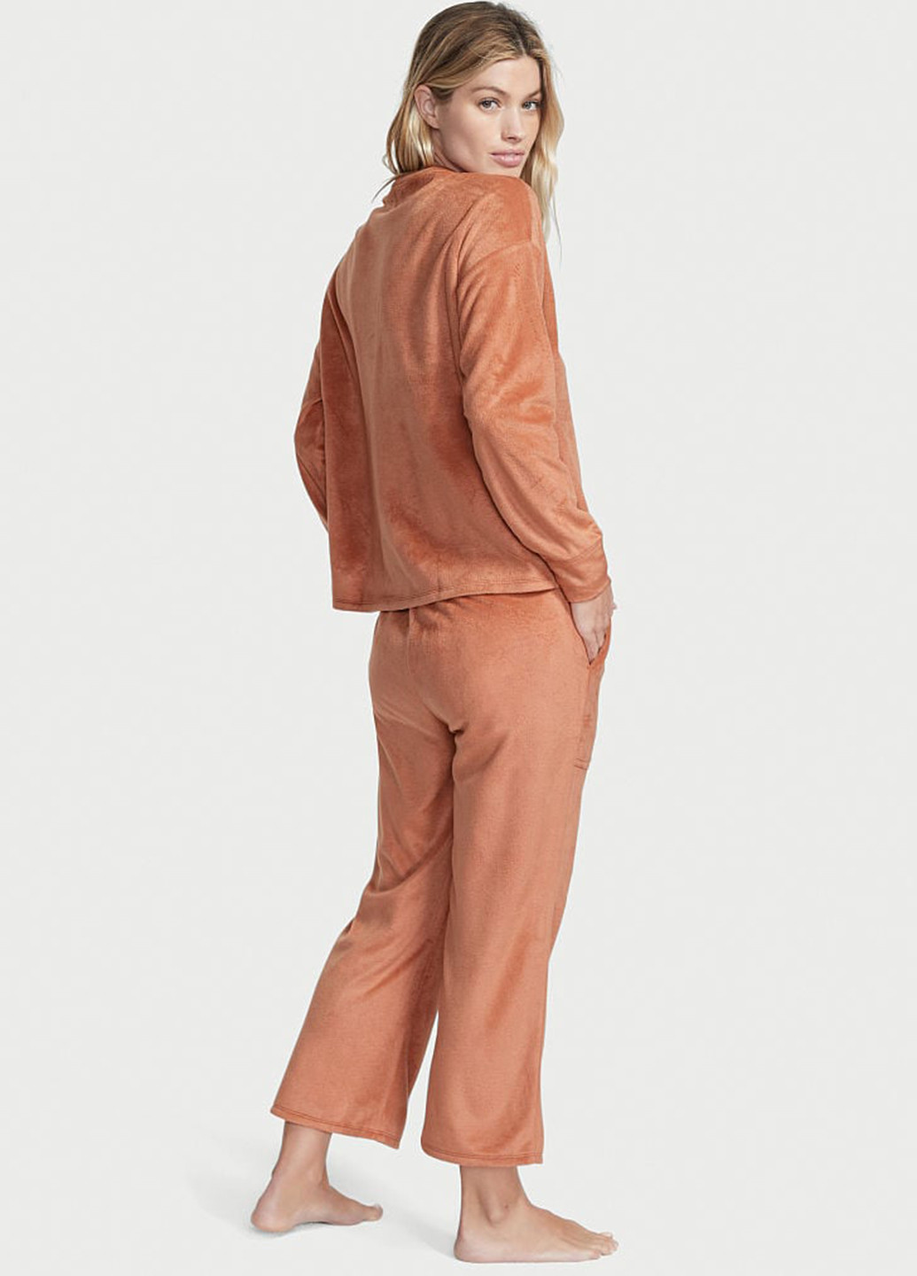Світло-коричнева всесезон піжама (кофта+штани) кофта + брюки Victoria's Secret