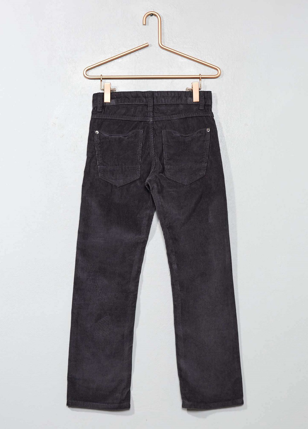 Темно-серые кэжуал демисезонные брюки прямые Kiabi