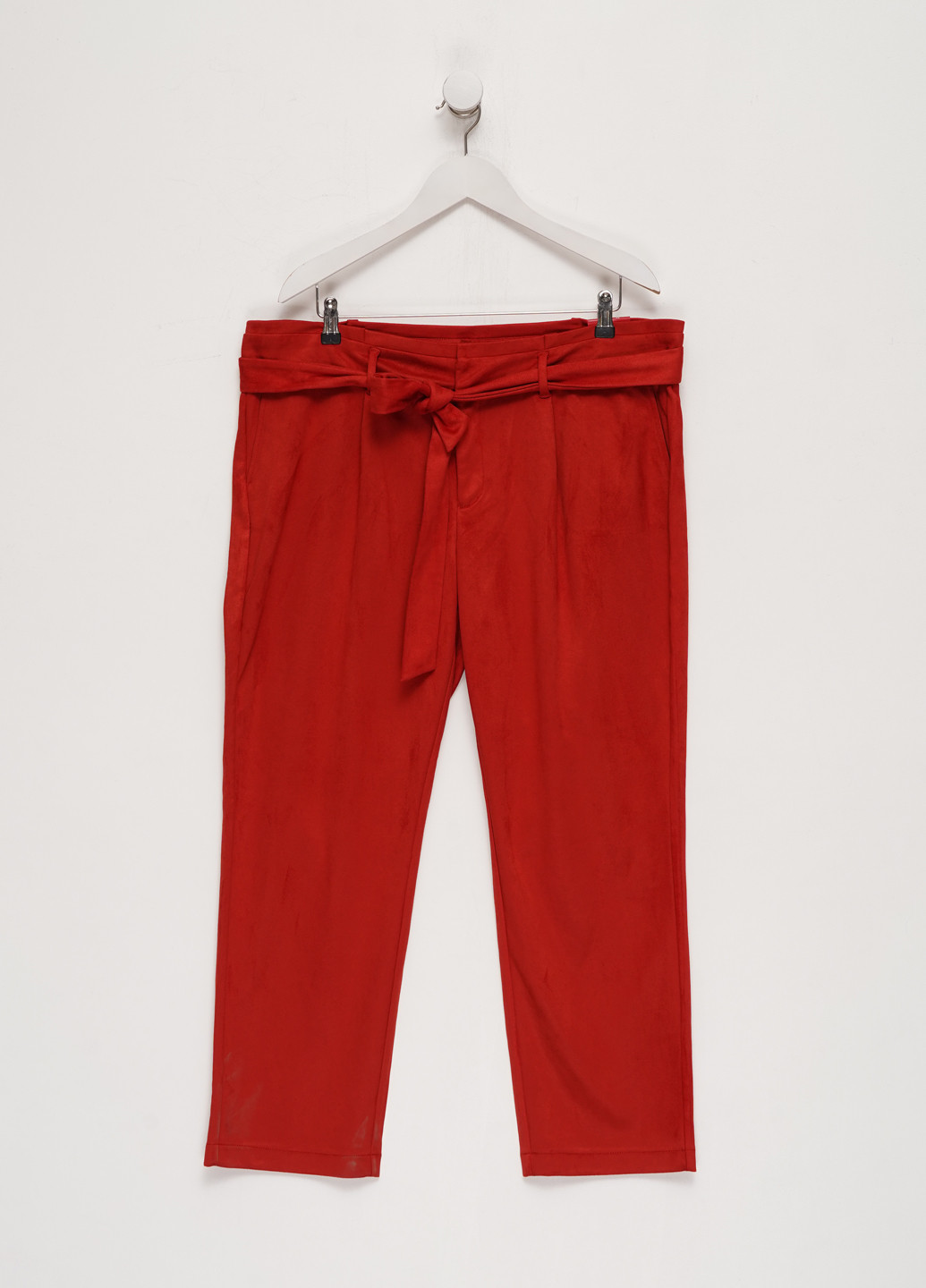 Красные кэжуал демисезонные зауженные брюки S.Oliver