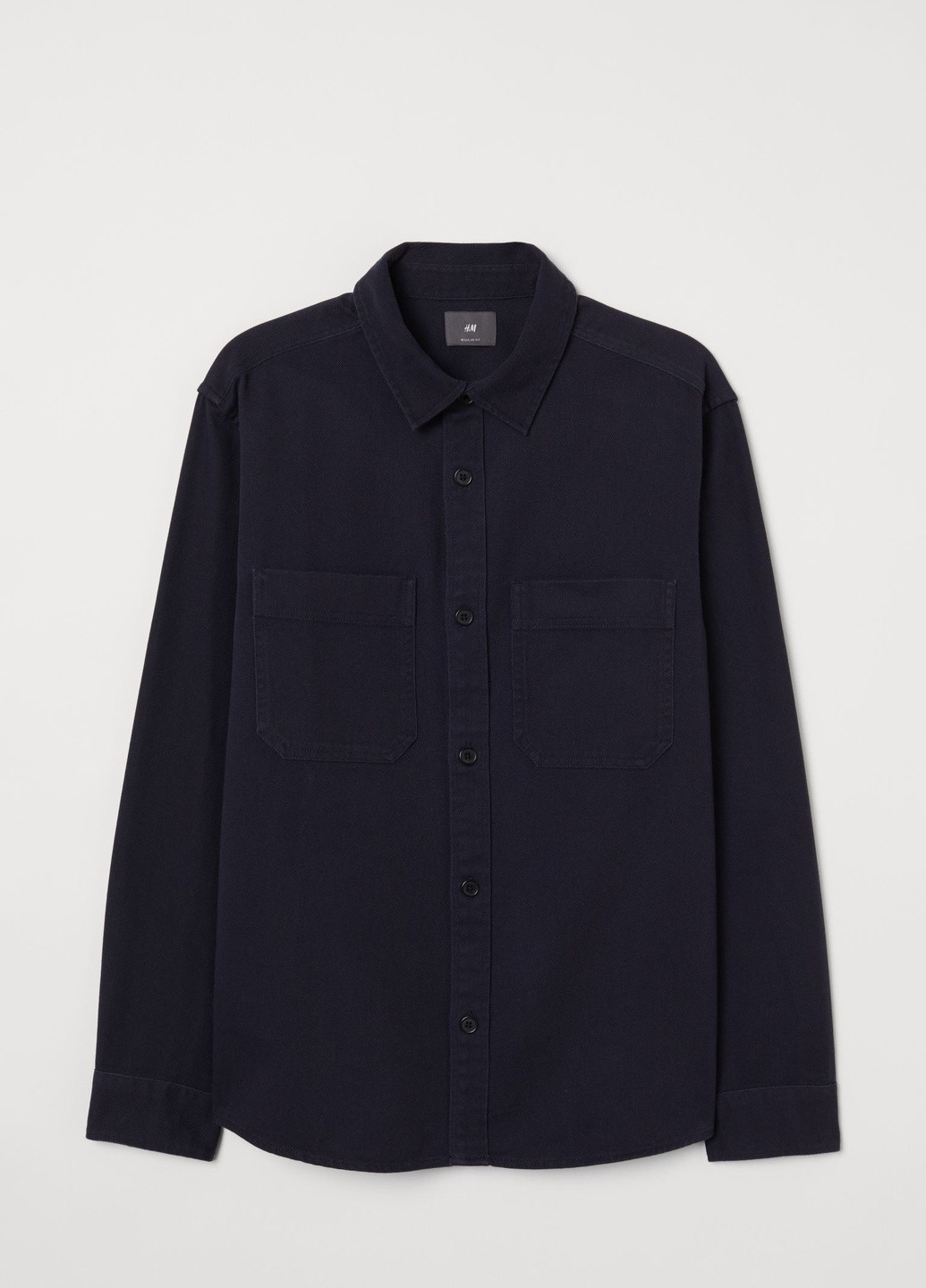 Темно-синяя джинсовая рубашка H&M