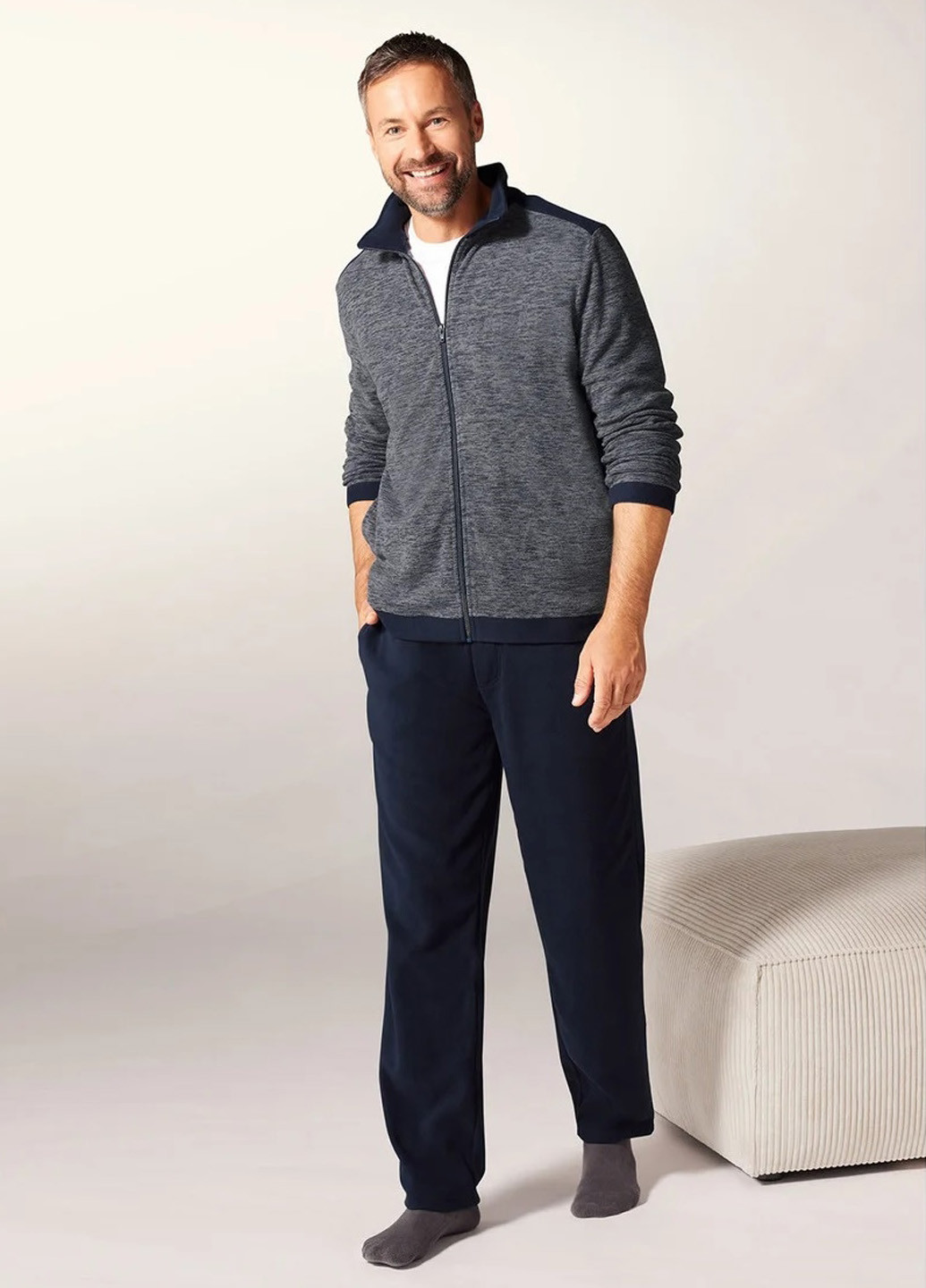 Серо-синий зимний костюм (толстовка, брюки) Livergy