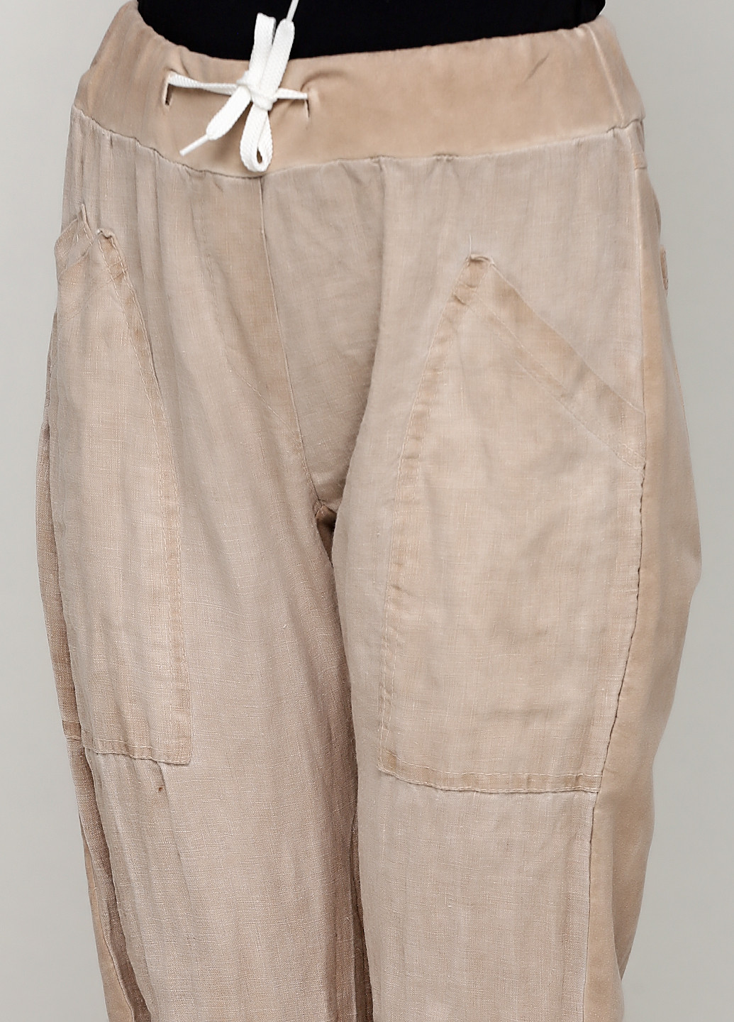 Бежевые кэжуал демисезонные зауженные брюки Made in Italy