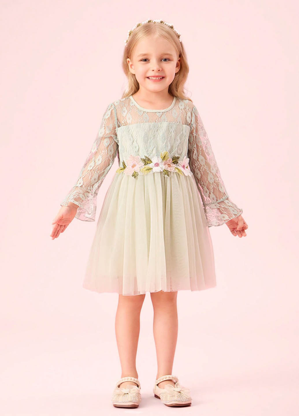 Светло-зелёное платье SHEIN (322909632)