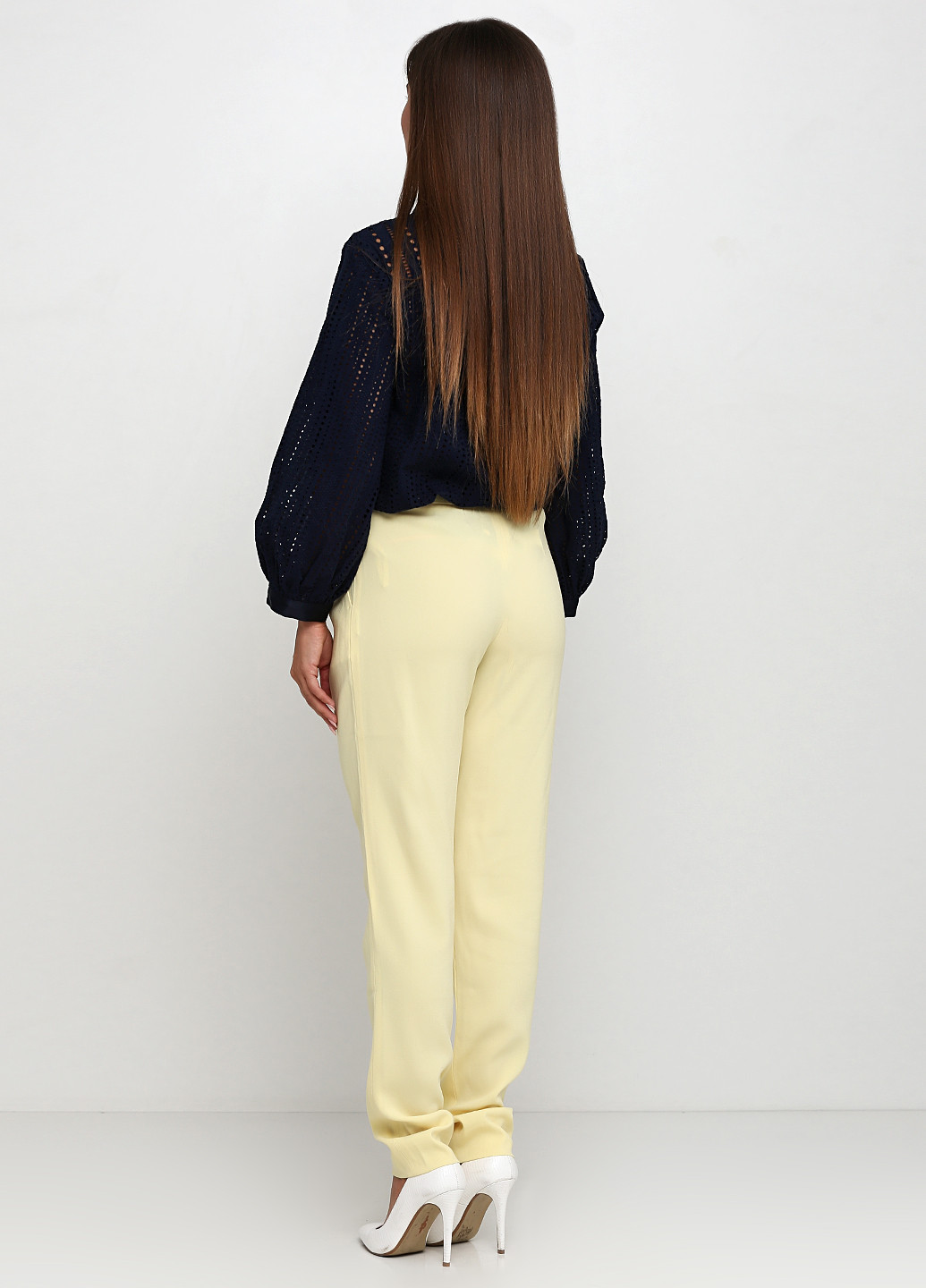 Желтые кэжуал демисезонные зауженные брюки DKNY