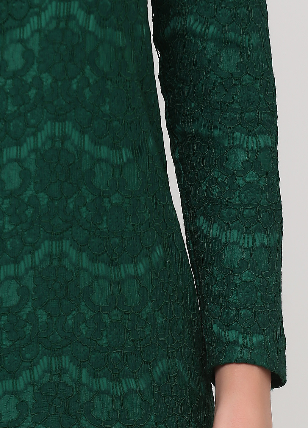 Зеленое кэжуал платье футляр NikTan однотонное