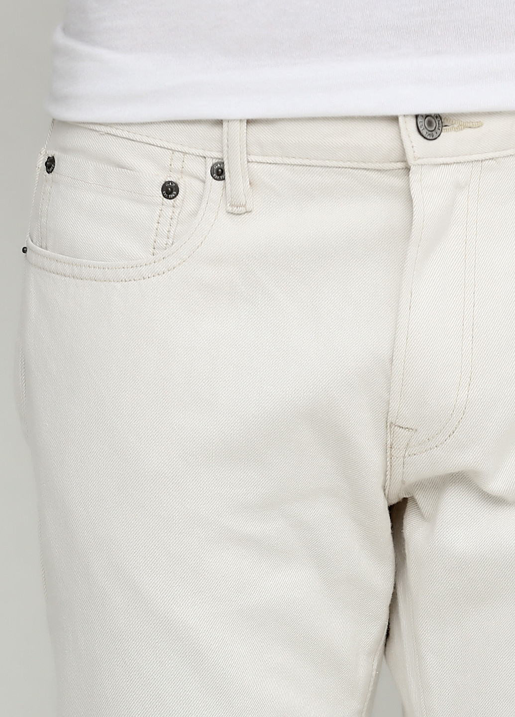 Бежевые демисезонные со средней талией джинсы Gap