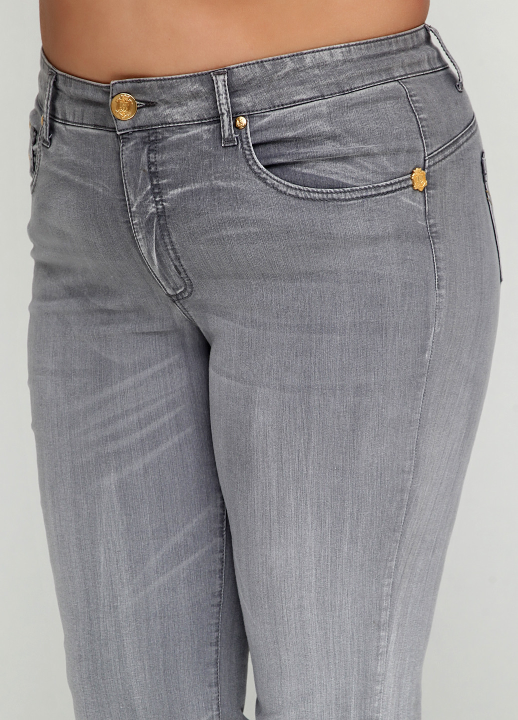 Светло-серые демисезонные джинсы Angelo Marani