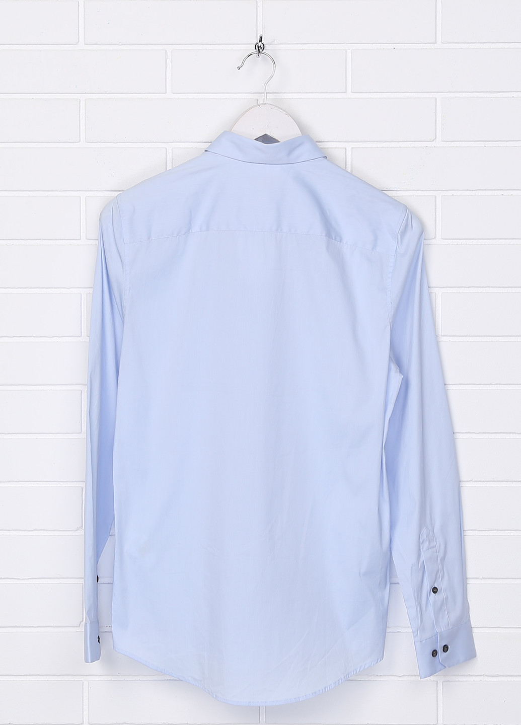 Голубой кэжуал рубашка однотонная Cos с длинным рукавом