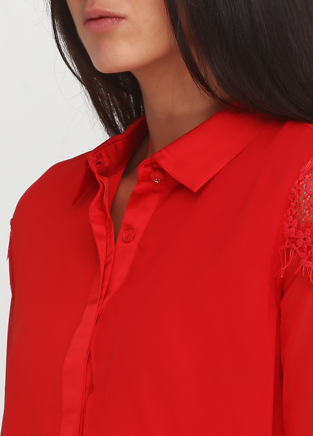 Красная демисезонная блуза Sassofono