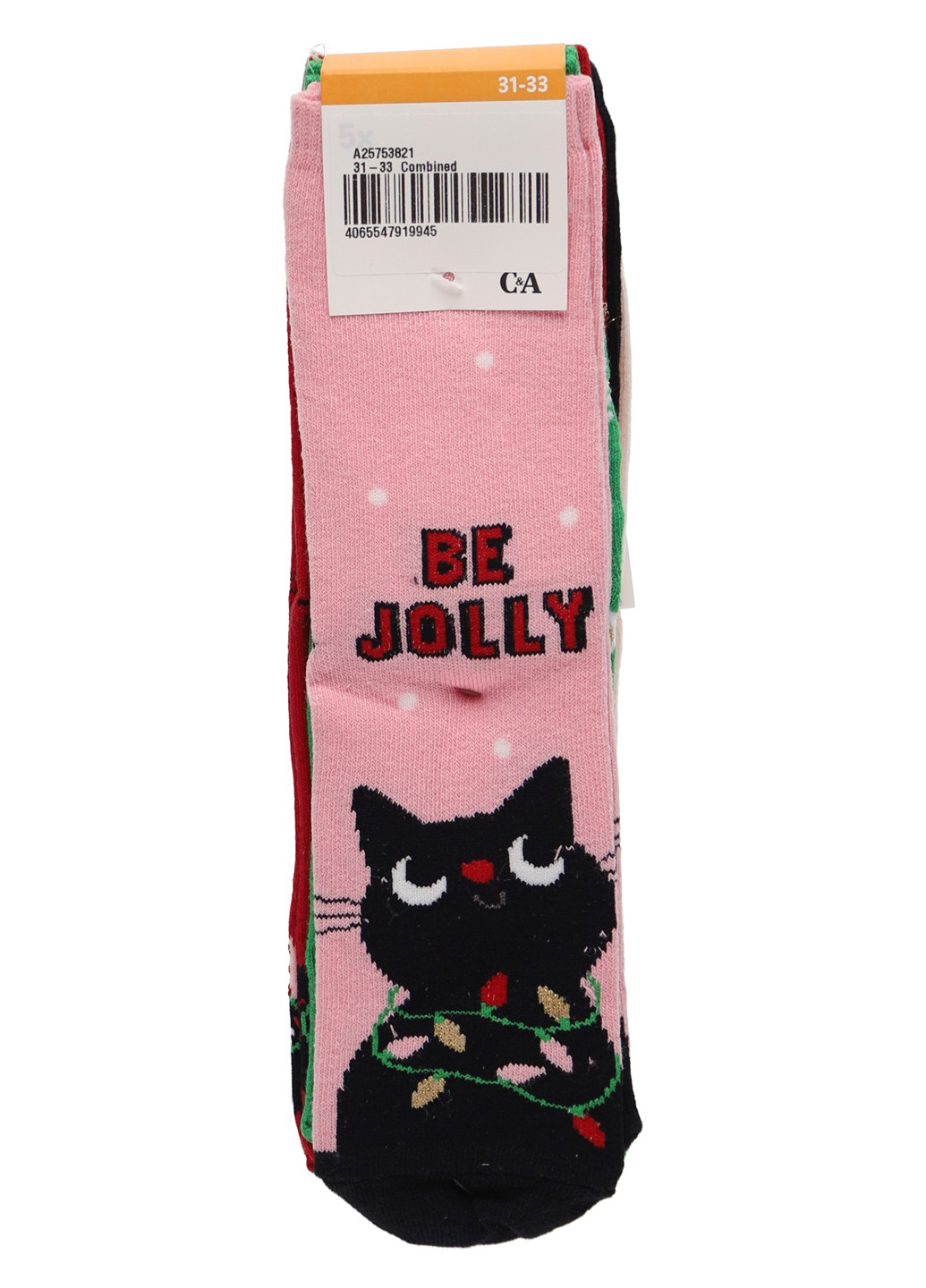 Комбинированные носки (5 пар) C&A рисунки (365957579)