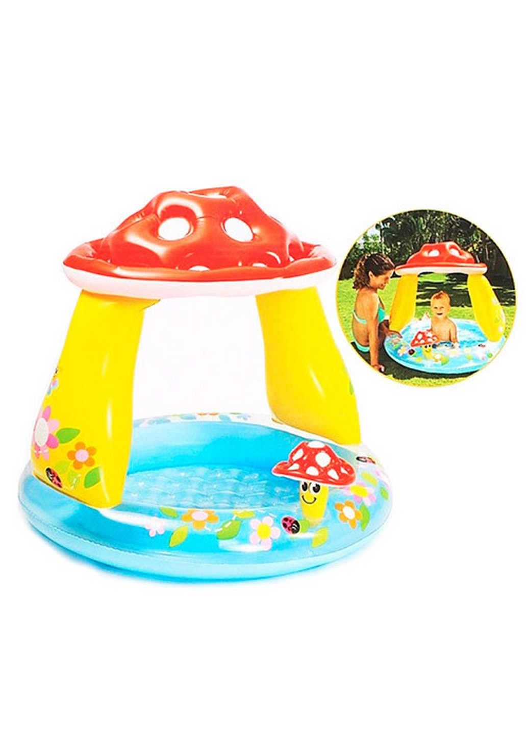 Надувной бассейн 102х89 см Intex (213444284)