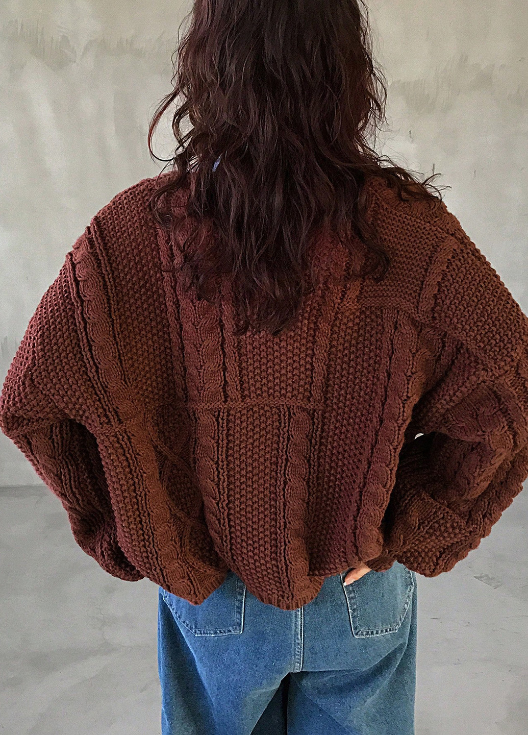 Коричневый демисезонный кардиган SHEIN