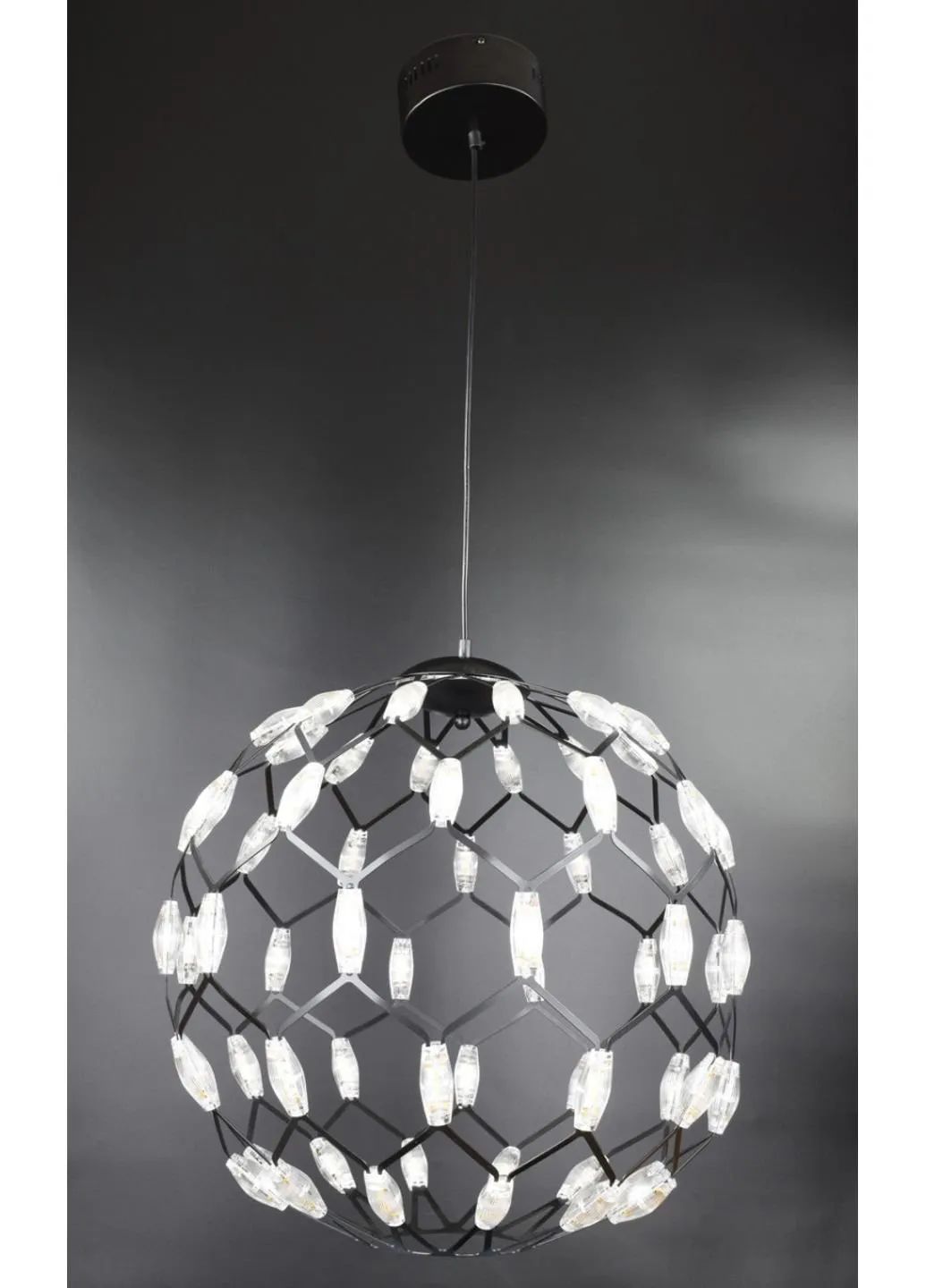 Люстра потолочная LED D1289/500-bk Черный 65х50х50 см. Sunnysky (253627384)