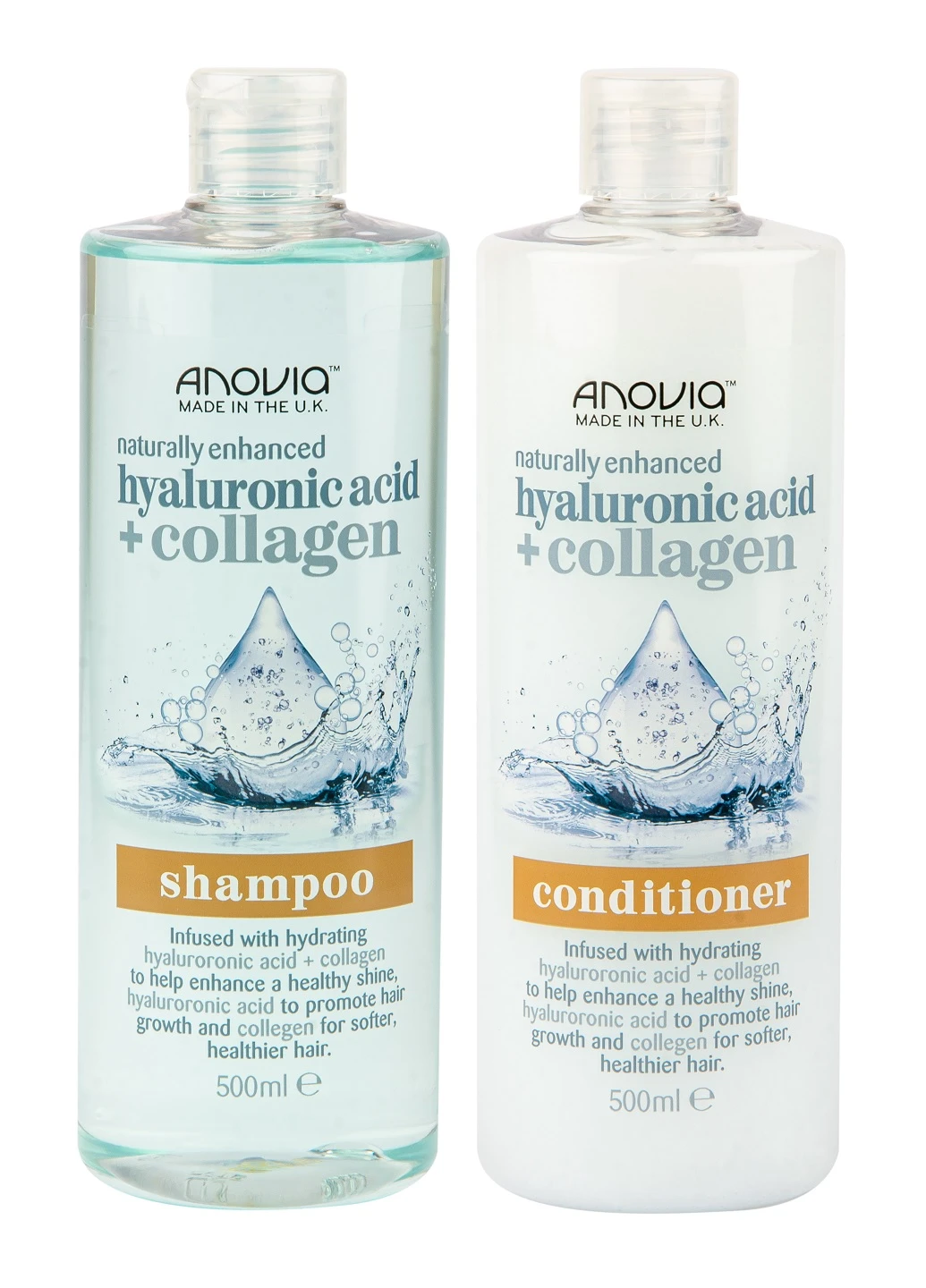 Набір для росту та зміцнення волосся Hyaluronic Acid + Collagen 400мл+400мл Anovia (252408485)