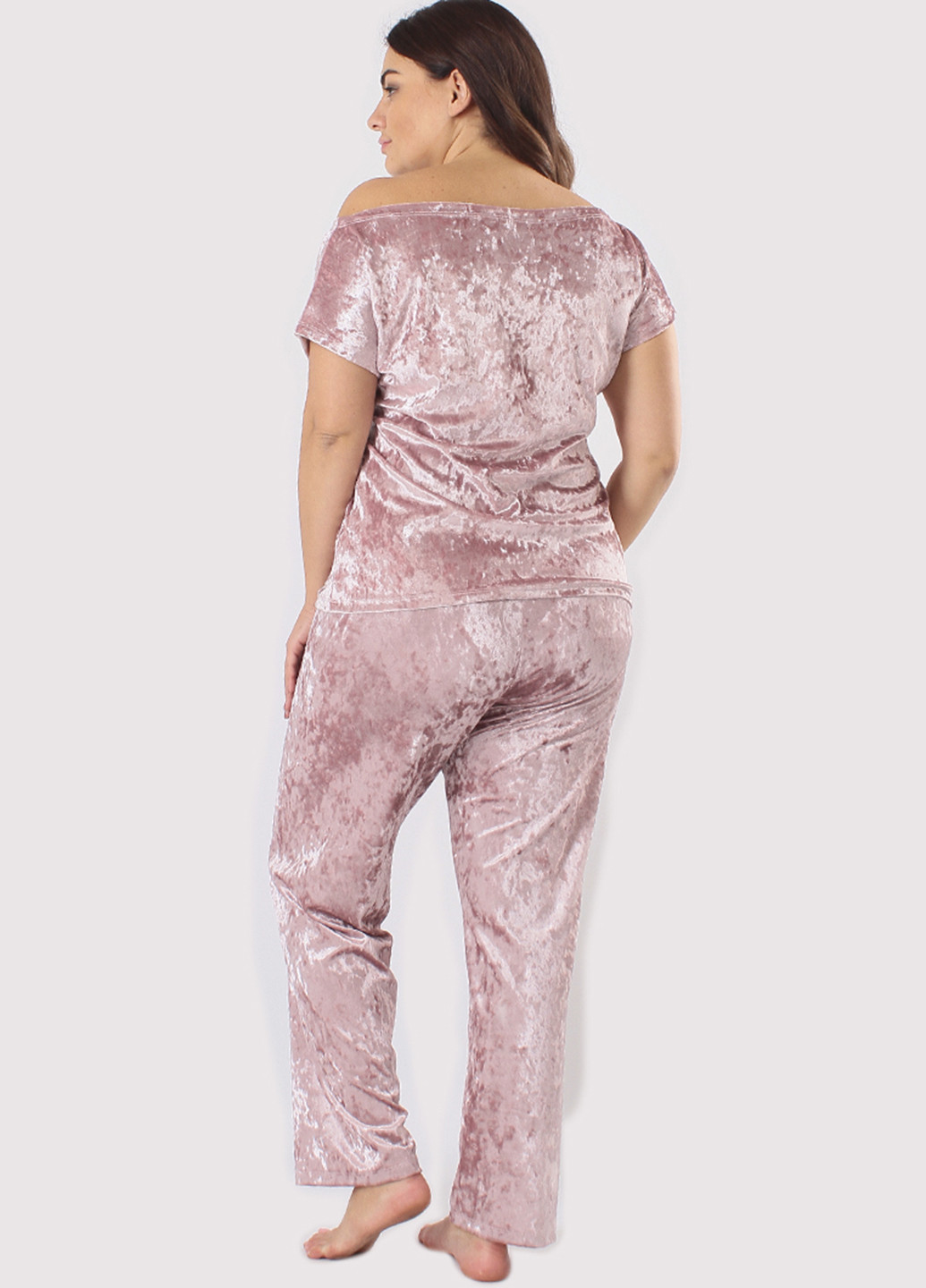 Світло-рожева всесезон піжама (футболка, штани) футболка + штани Ghazel