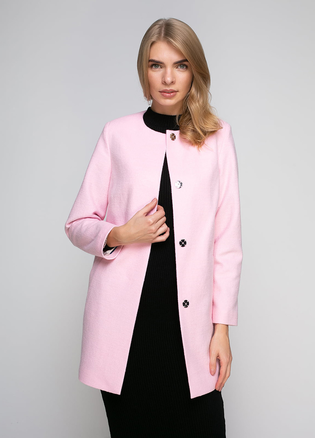 Розово-коричневое демисезонное Пальто Pink