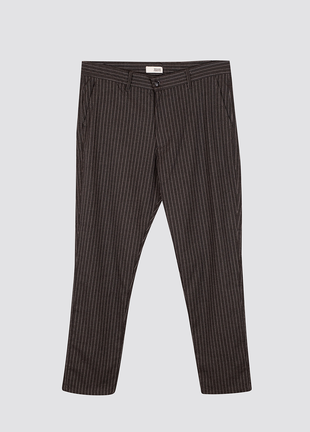 Темно-серые кэжуал демисезонные прямые брюки Solid