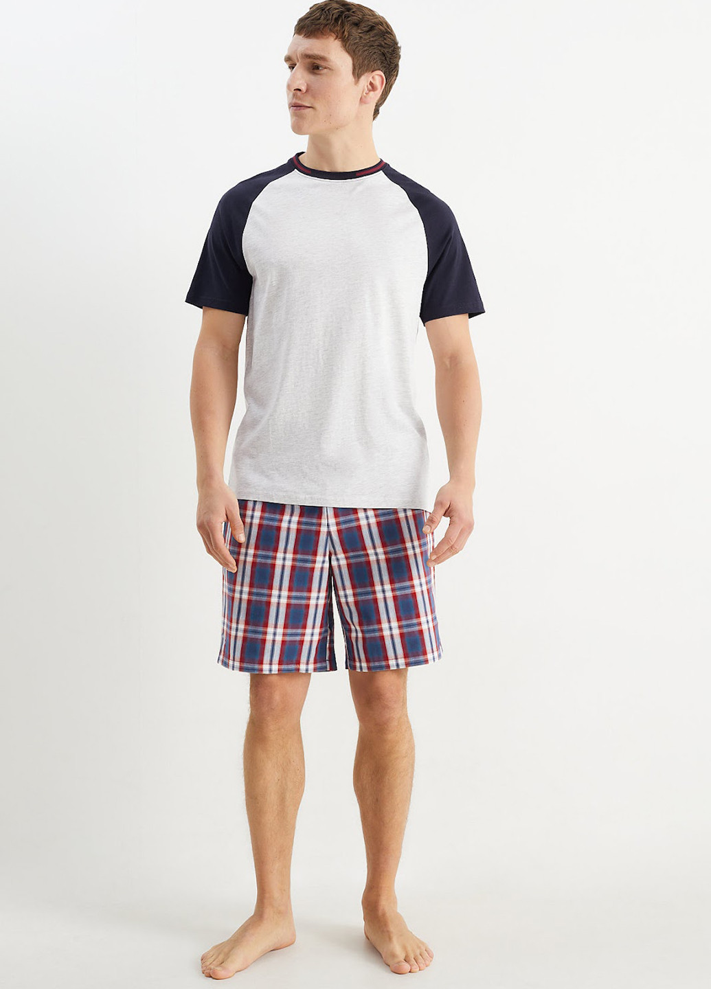 Темно-синій літній комплект (футболка, шорти) C&A