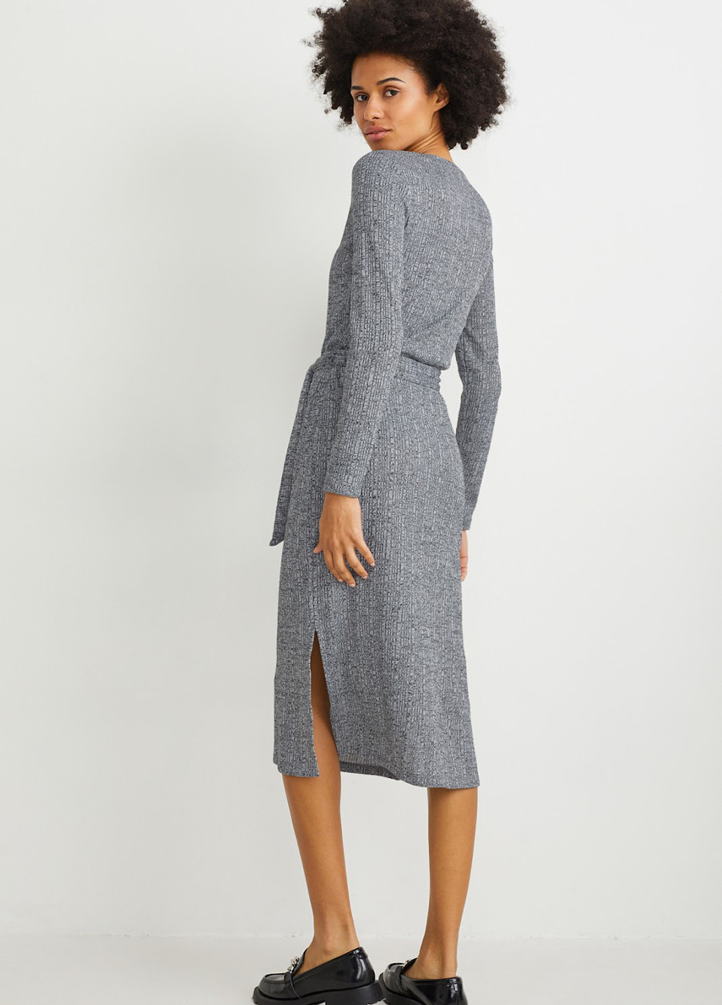 Серое кэжуал платье C&A меланжевое