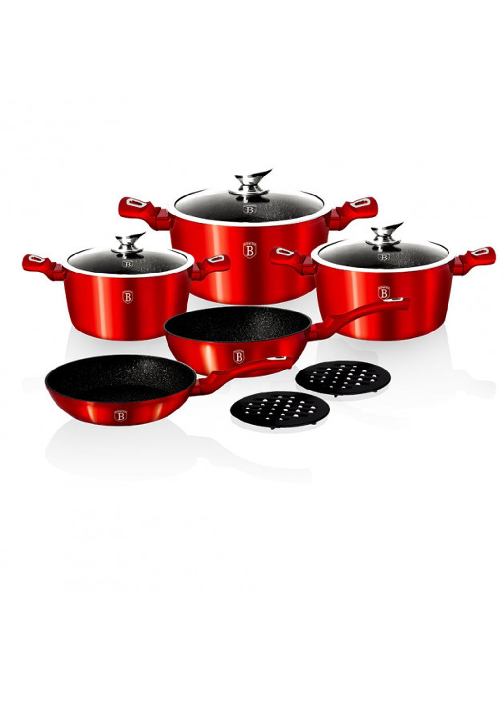 Набір посуду 10 пр. Burgundy Metallic Line BH-1222-N Berlinger Haus (254703665)