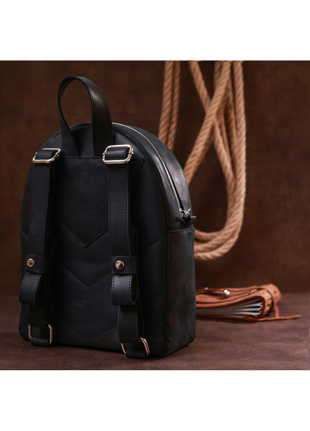 Женский кожаный рюкзак 21х28х9 см Shvigel (253490982)