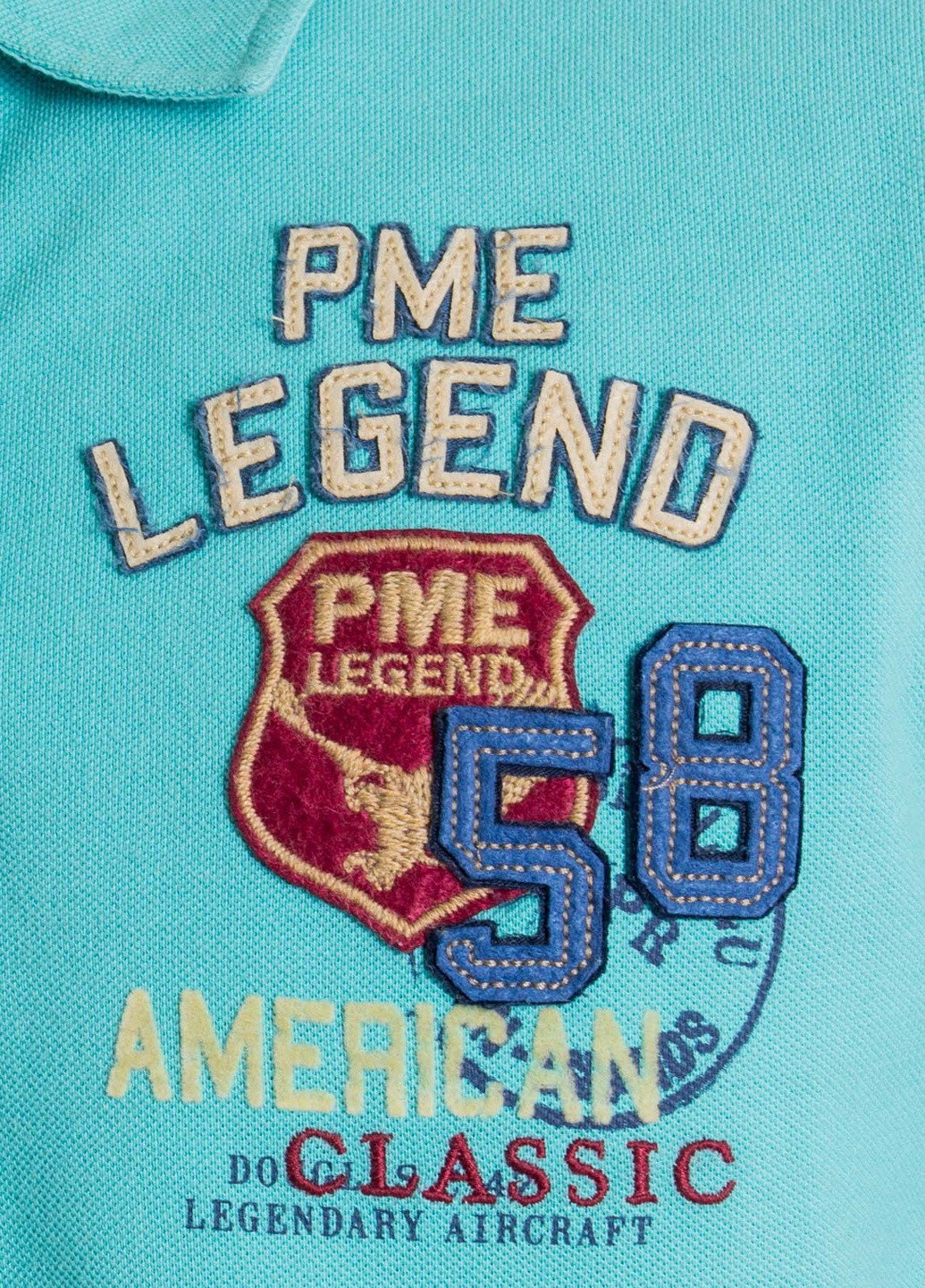 Бирюзовая футболка-поло для мужчин Pme Legend