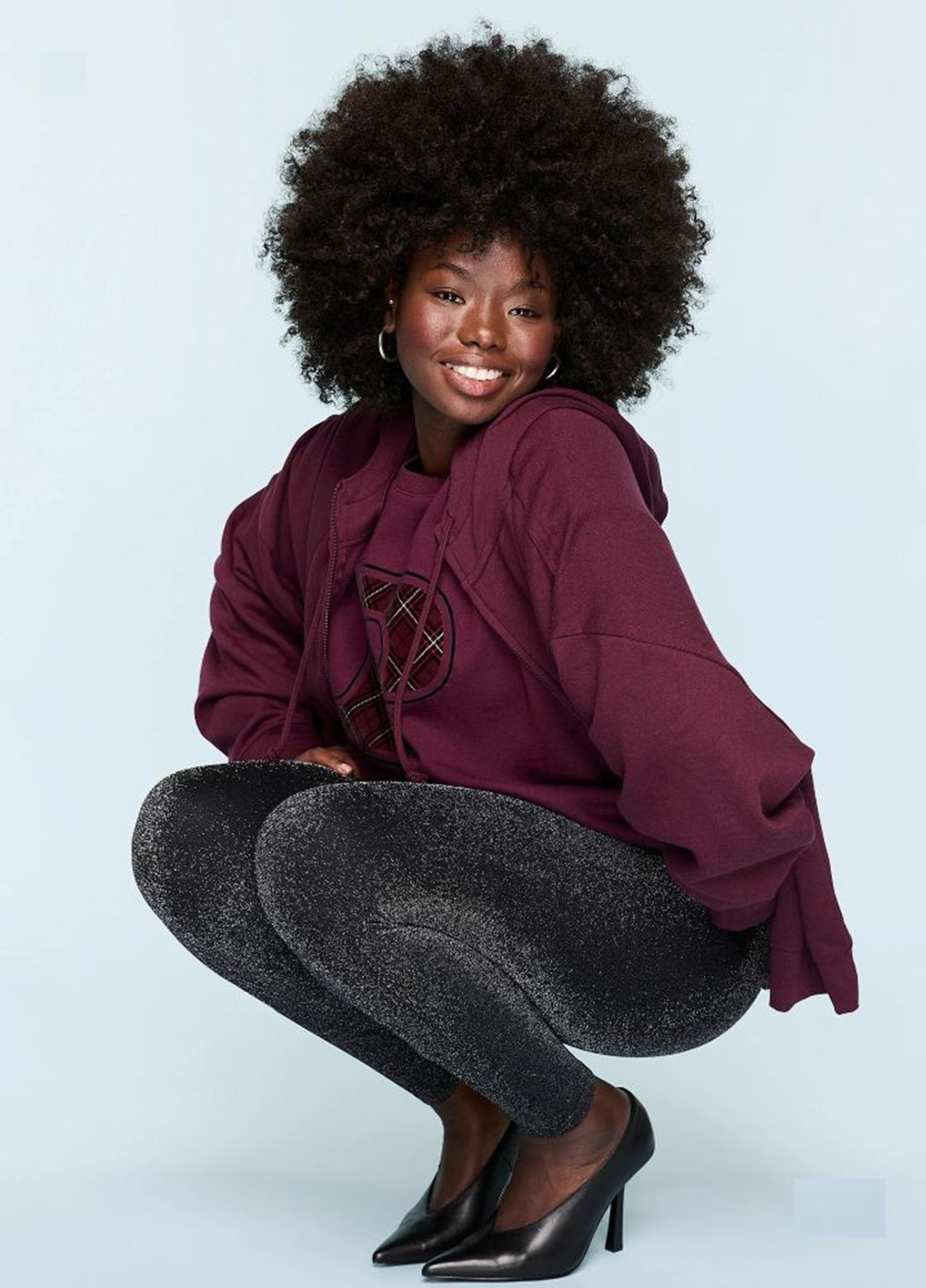 Черный демисезонный комплект (топ, леггинсы) Victoria's Secret