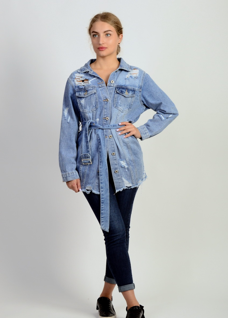 Блакитна літня джинсова куртка Jean Louis Francois