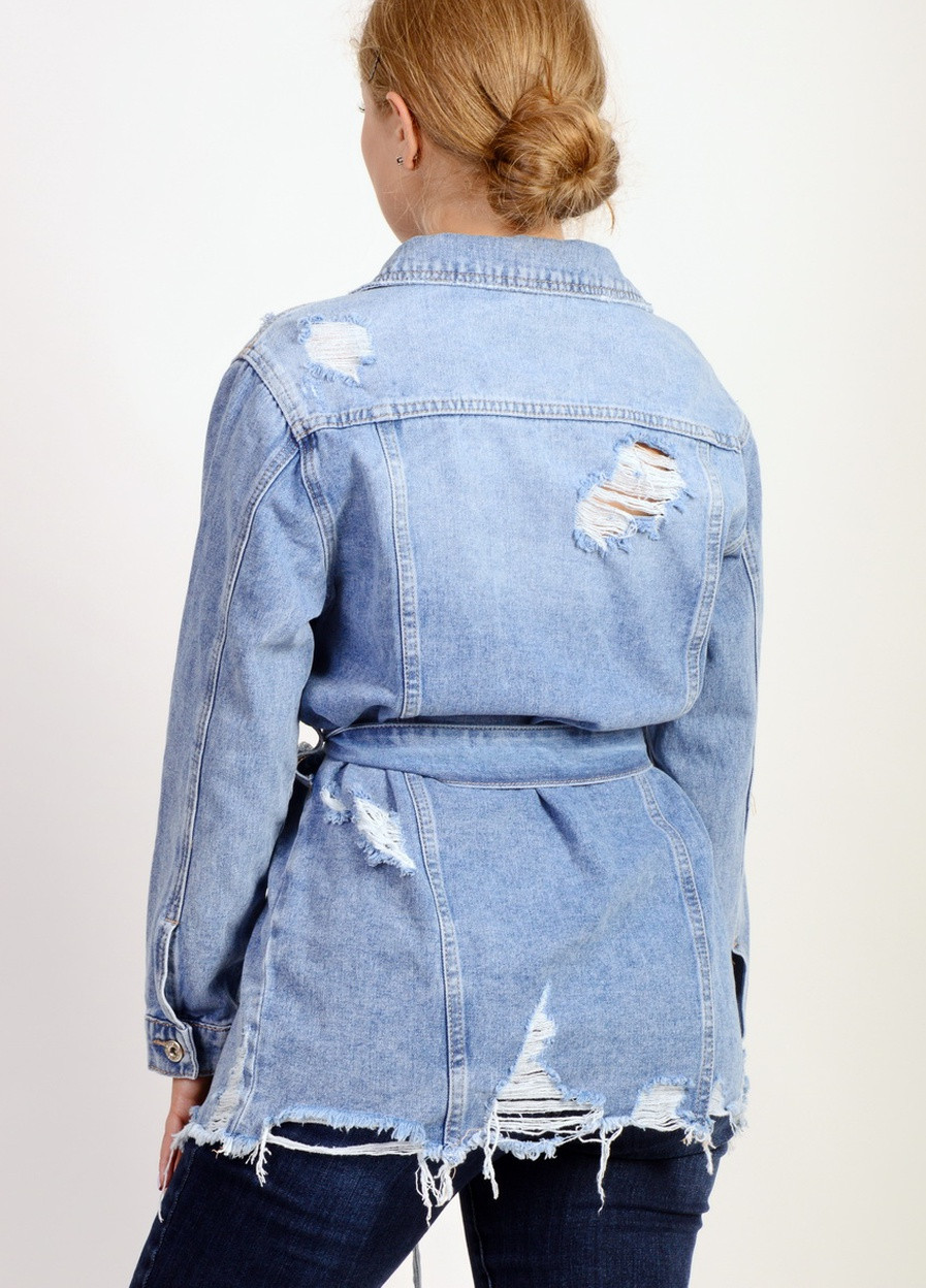 Блакитна літня джинсова куртка Jean Louis Francois