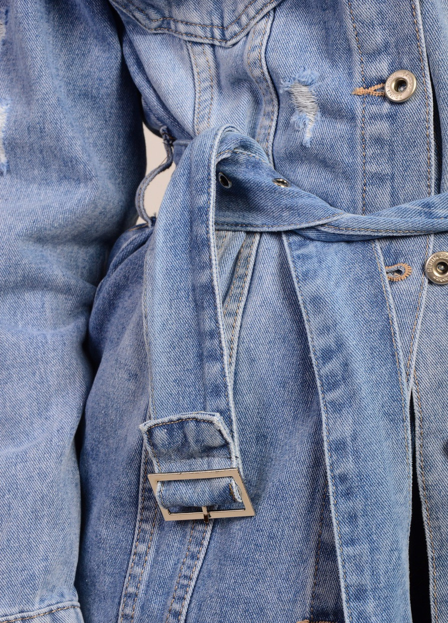 Блакитна літня джинсова куртка Jean Louis Francois