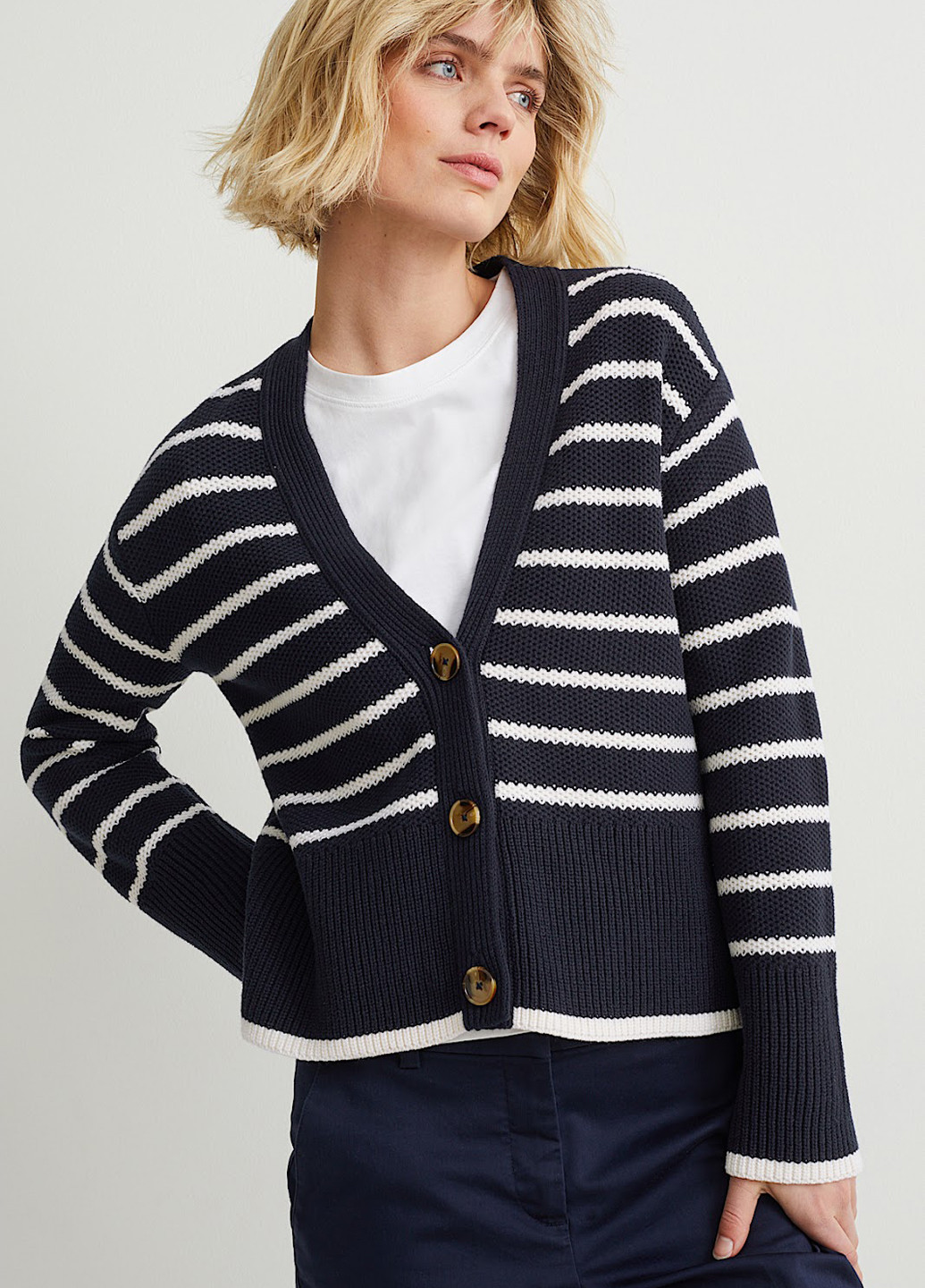 Темно-синий демисезонный кардиган C&A